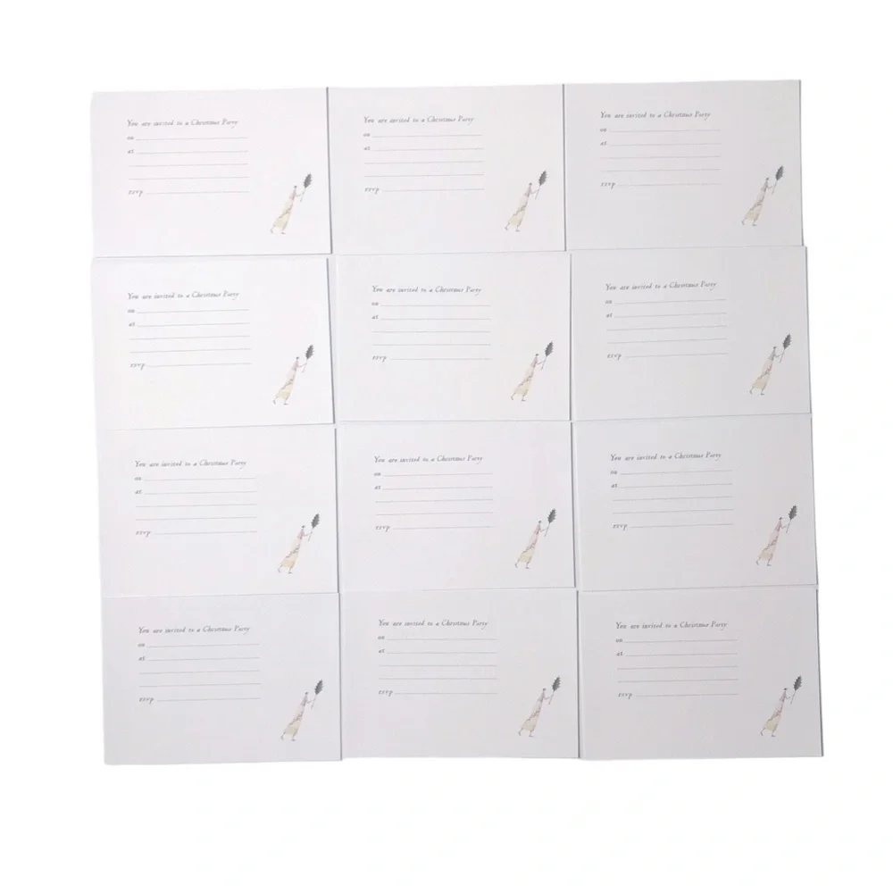 Vintage Christmas Party Invitations Laura Stoddart 12 Cards 12 Envelope 2001 YTK